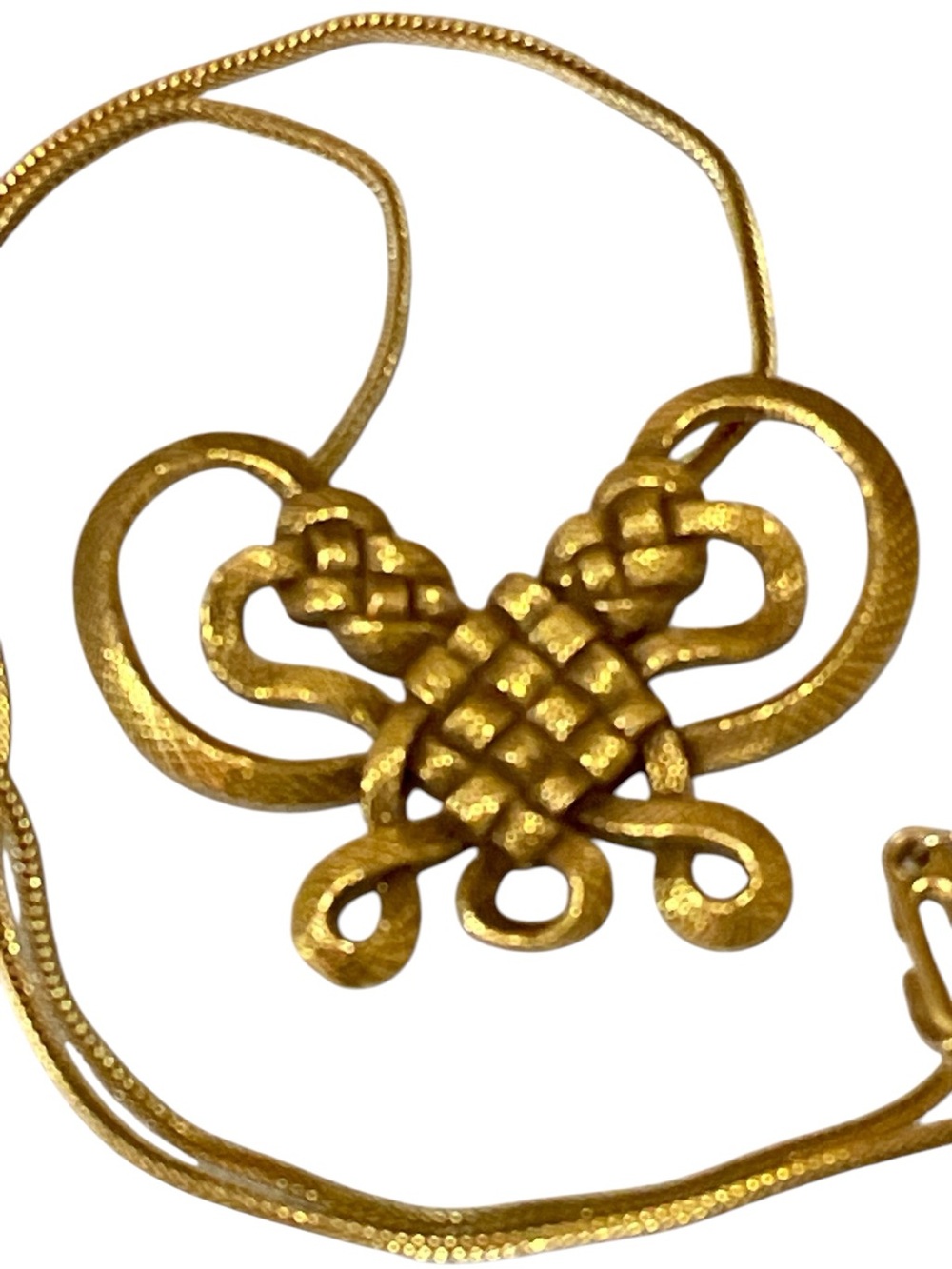 Metropolitan Museum of Art Woven Celtic Knot Necklace Gold Filled Reproduction